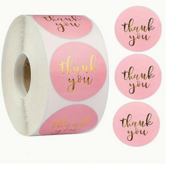 Other - 500 pcs/Roll Thank You Stickers For Small Business & Your Poshing Needs!